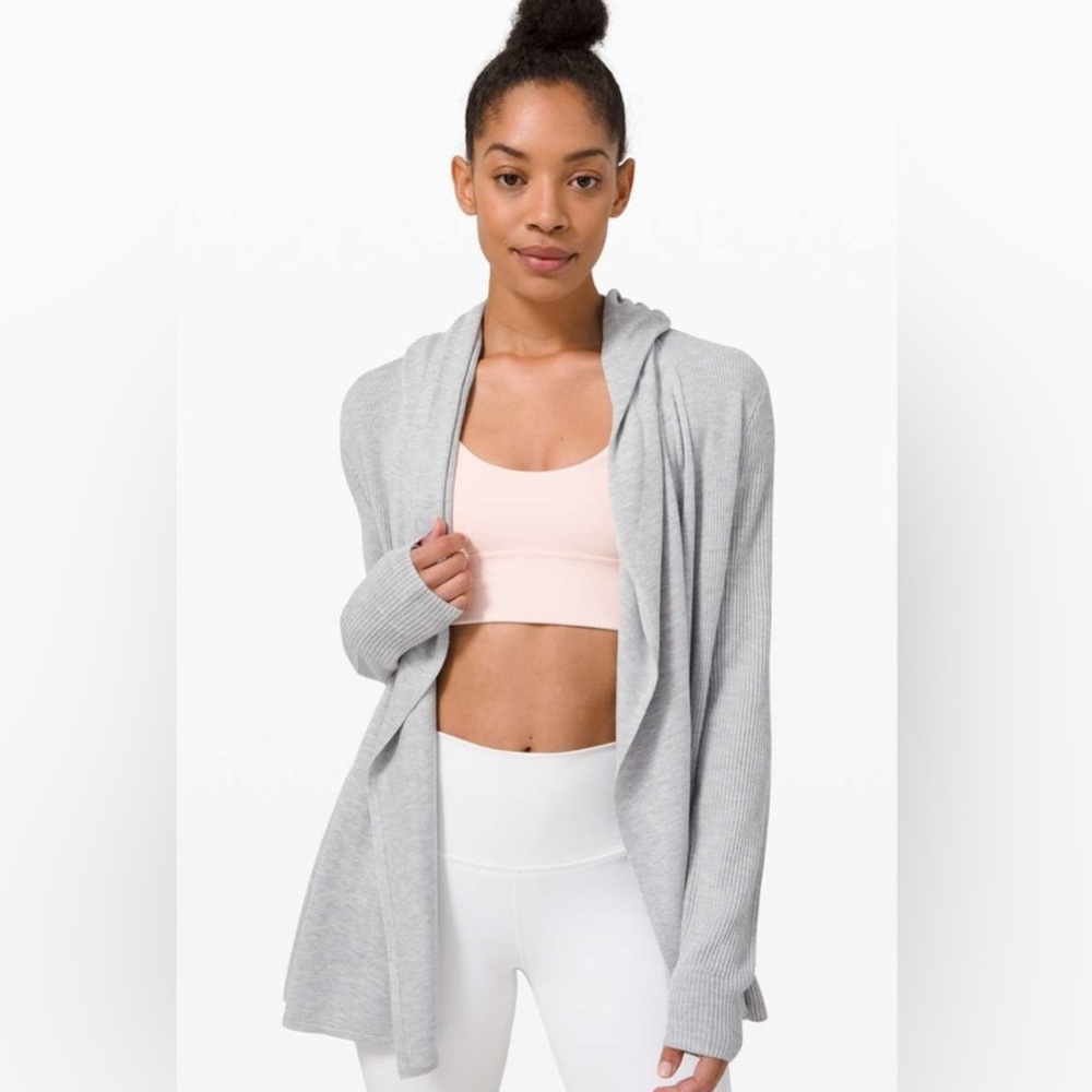 LULULEMON Sundown Sweater Wrap Size Small Heathered Blue
